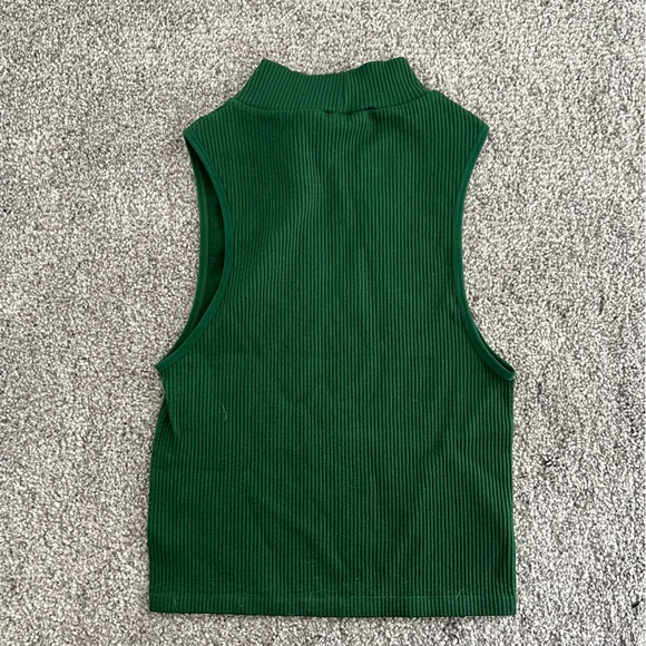 Zara Mockneck Ribbed Top. NWT - Picture 2 of 5